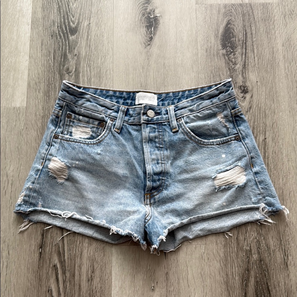 Distressed Denim Women Shorts